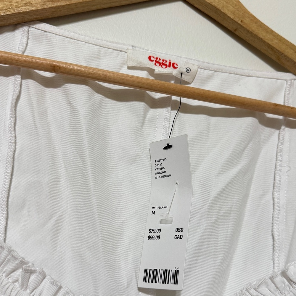 NEW Urban Outfitters Mini Button Down Dress Size Medium NWT White Bridal Beach - Picture 4 of 6